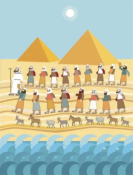 Vector illustration of Exodus, Passover