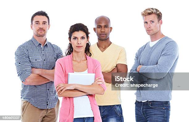 Success Sometimes Needs A Serious Approach Stock Photo - Download Image Now - Copy Space, Looking At Camera, Men