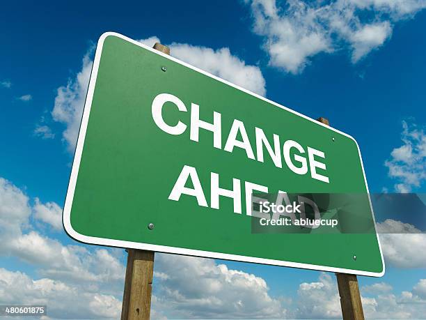 Change Ahead Stock Photo - Download Image Now - Blue, Business, Change