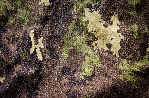  Military vegetato camouflage rip-stop fabric texture background
