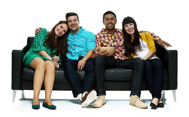 istock Group of people sitting on couch 480607829