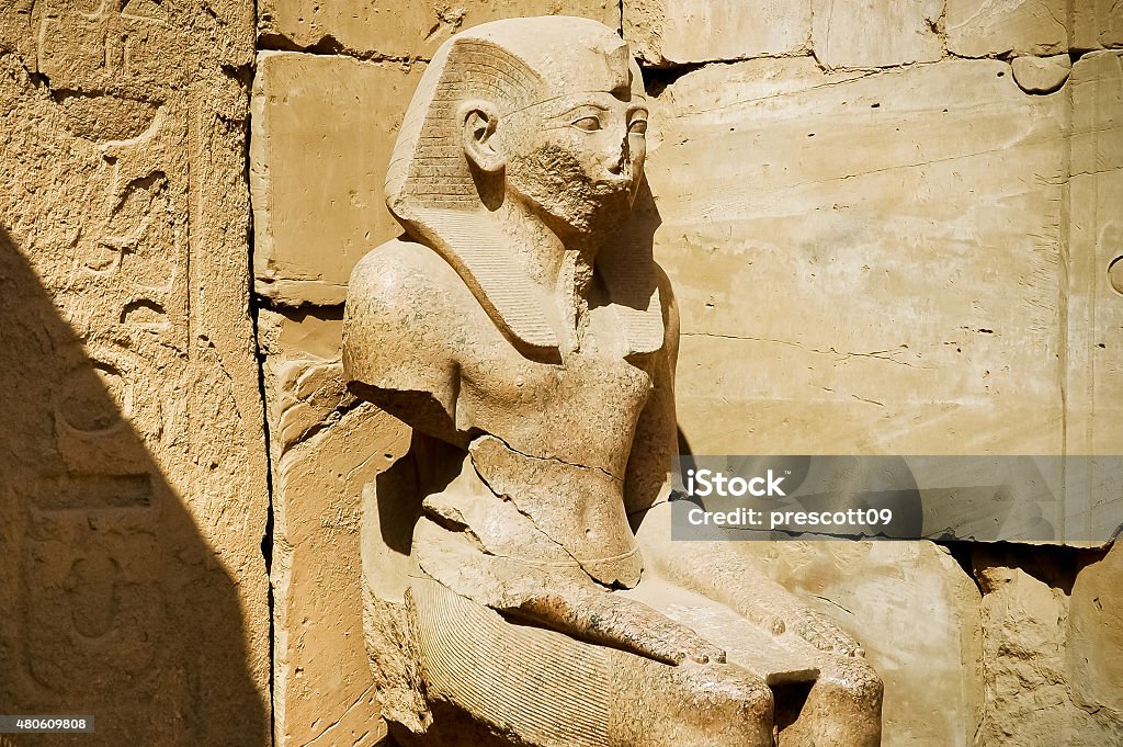 The Statue of Ramses in Karnak Temple The statue of Ramses in Karnak Temple, Luxor, Egypt 2015 Stock Photo