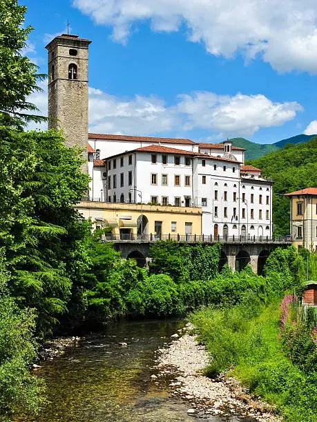 View of Castelnuovo di Garfagnana, a small old town in Tuscany