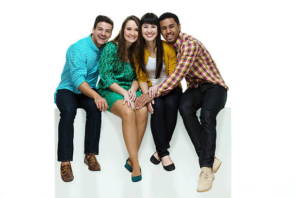 istock Group of people sitting on box together 480611145