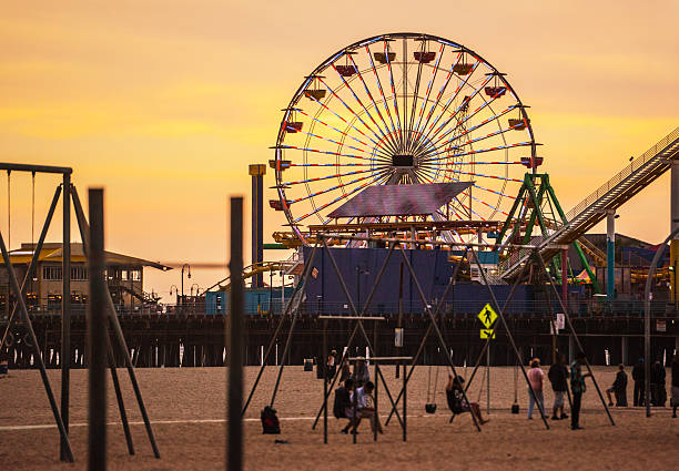 istock Santa Monica Pier and Muscle Beach at sunset 480612407