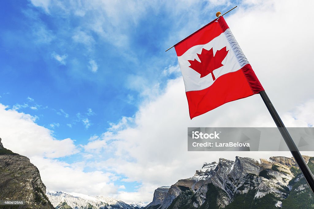 Канадский флаг - Стоковые фото Альберта роялти-фри