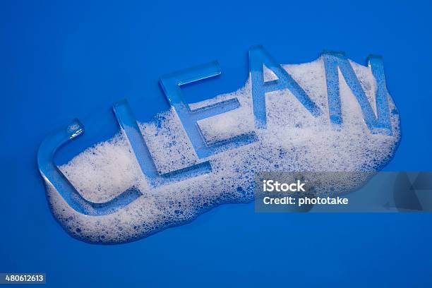 Clean With Bubble Stock Photo - Download Image Now - Acrylic Painting, Alphabet, Blue