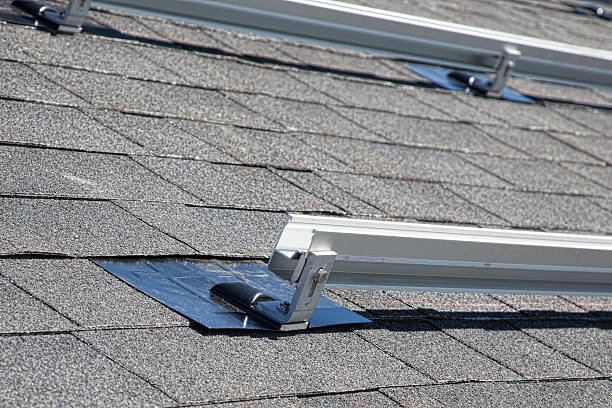 Solar Panel Installation stock photo