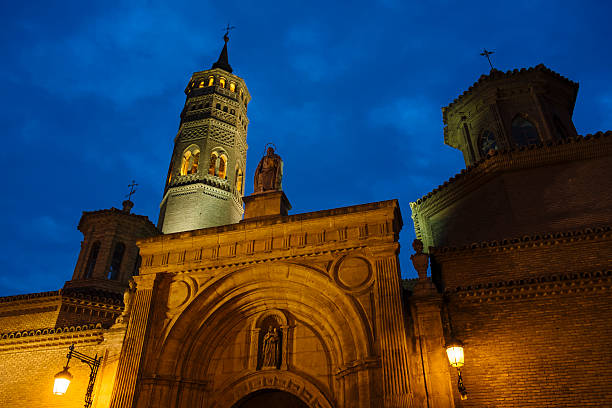 Facade of the church of San Pablo (Saint Paul), a medieval temple in Zaragoza, Aragon (Spain).
