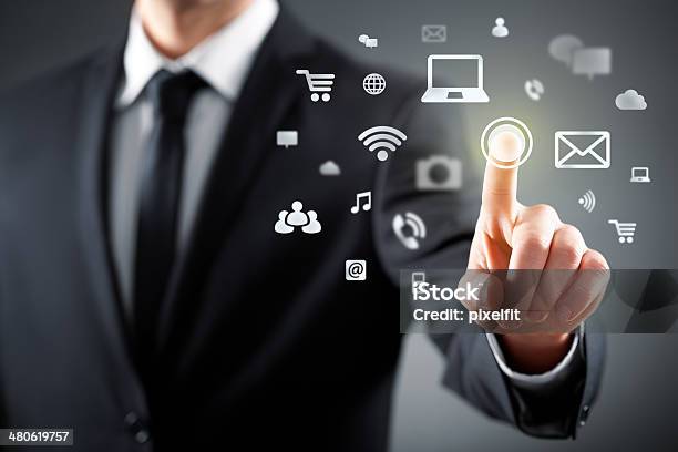 Touch Screen Concept Stock Photo - Download Image Now - Adult, Adults Only, Business