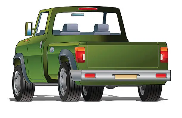 Vector illustration of Pick-up truck