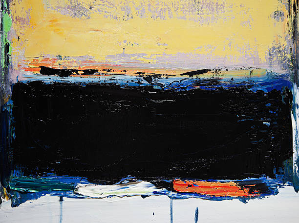 istock Abstract painted black and yellow art backgrounds. 480620923