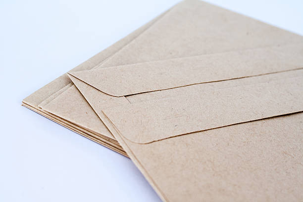 istock Close up of brown envelopes 480620964