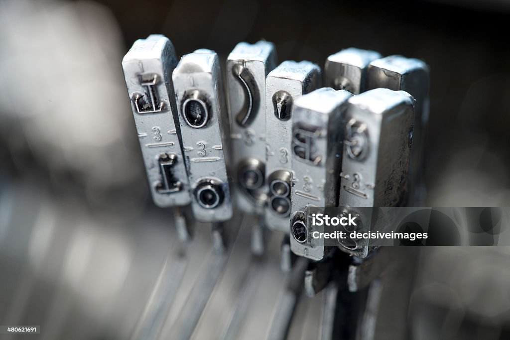 Machine à écrire typebars - Photo de Aiguille de montre libre de droits