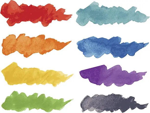 Vector illustration of Watercolor paint brush strokes