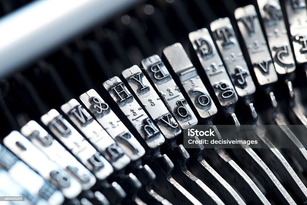 Máquina de escrever typebars - Foto de stock de Antigo royalty-free