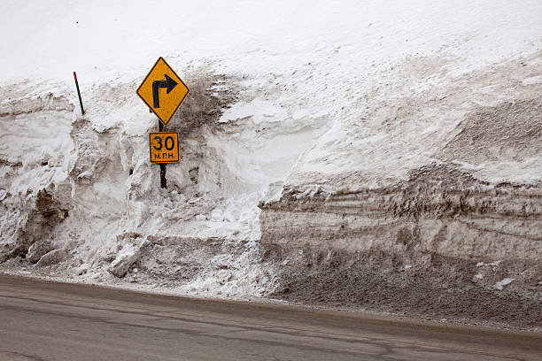 schneefall auf den monarch pass, colorado - snowpack stock-fotos und bilder