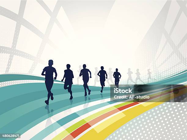 Runners Stock Illustration - Download Image Now - Running, Track Event, Marathon