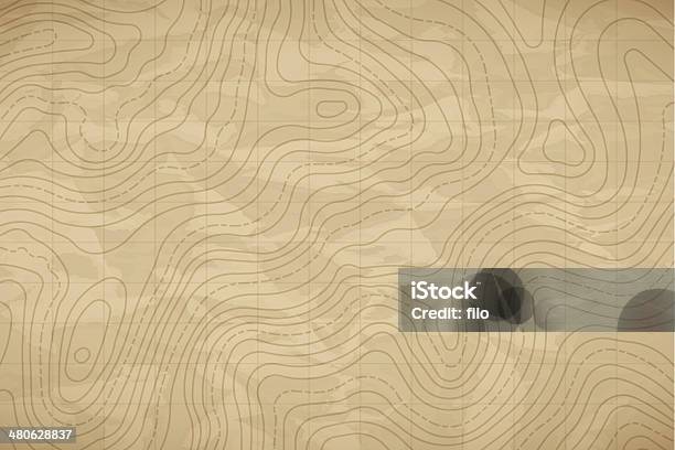 Topographic Map Background Stock Illustration - Download Image Now - Map, Textured, Old