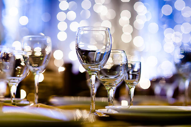 istock Served table in a restaurant at the holiday eve 480628954