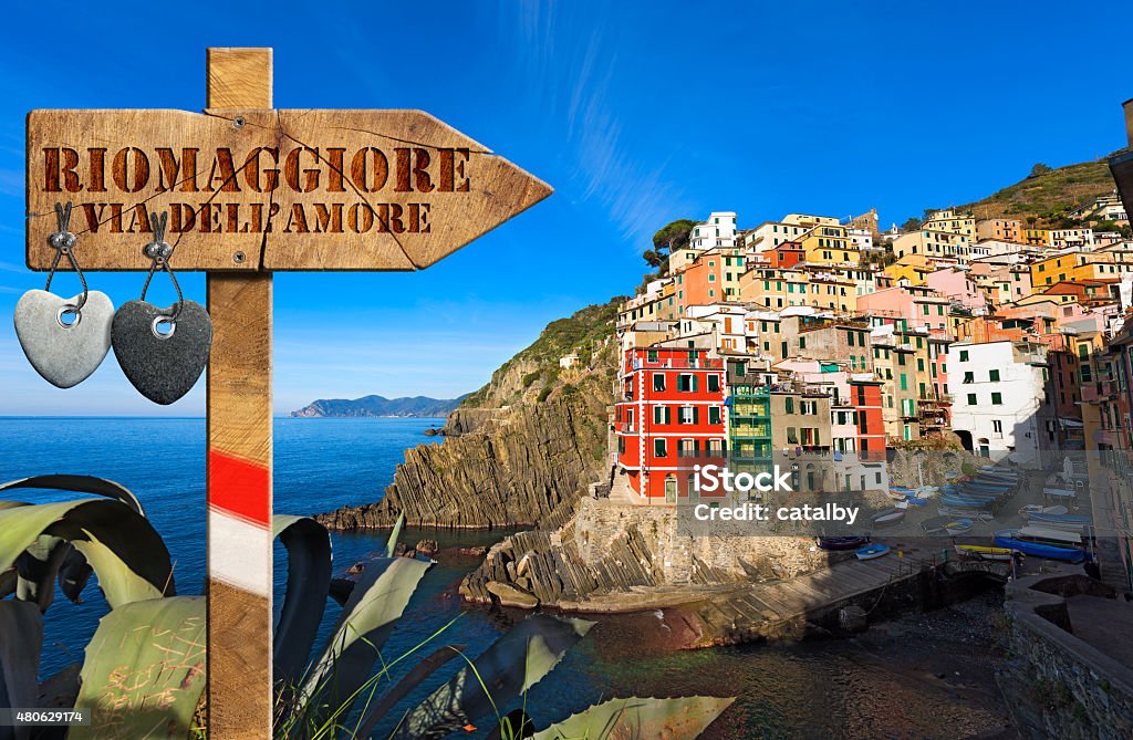 Riomaggiore la route de l'amour - Photo de Riomaggiore libre de droits