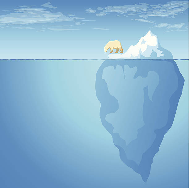 illustrazioni stock, clip art, cartoni animati e icone di tendenza di iceberg punta - iceberg