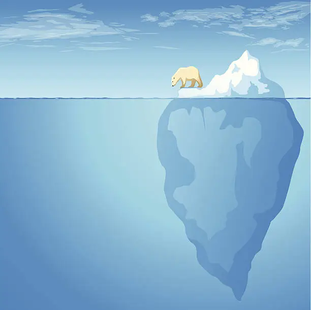 Vector illustration of Iceberg Tip
