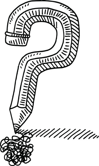 Question Label Drawing Question Mark Pencil Doodle Drawing Stock Illustration - Download Image ...