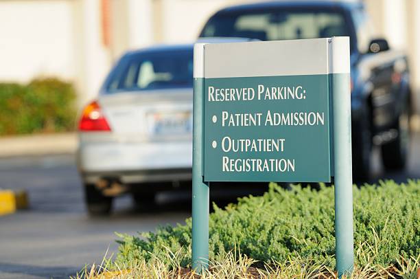 istock Reserved parking for patient admission and outpatient registration 480632419