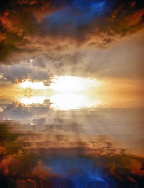istock Reflections of sunset in lake water 480632480