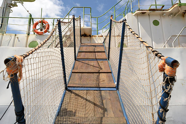 Staircase to the boat