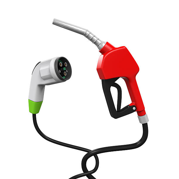 istock Electric Vehicle Charging Plug and Gas Nozzle 480637795