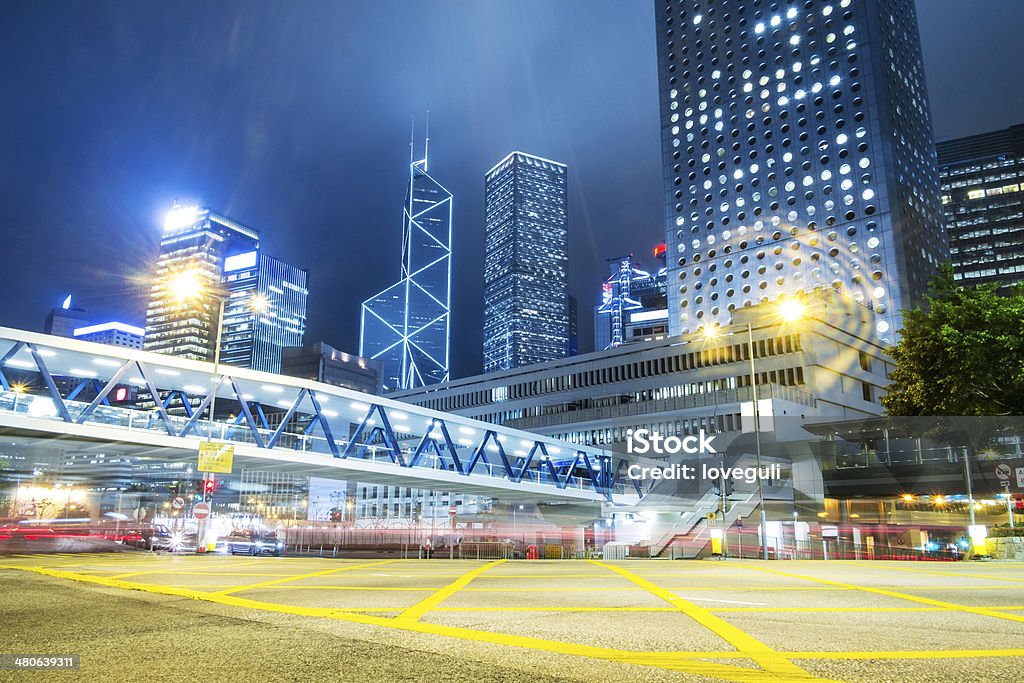 traffic through downtown traffic through downtown HongKong Architecture Stock Photo