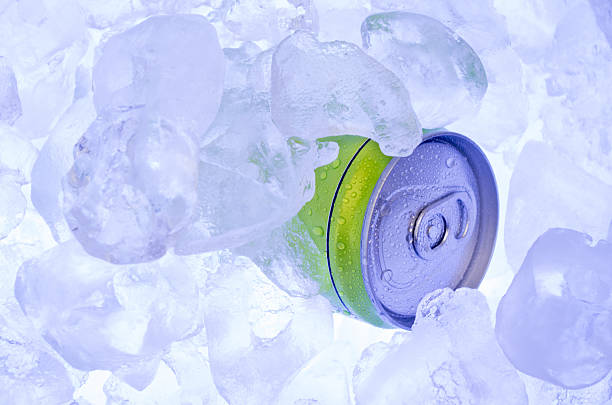 istock green Cans of Beer in Ice Cubes 480639531