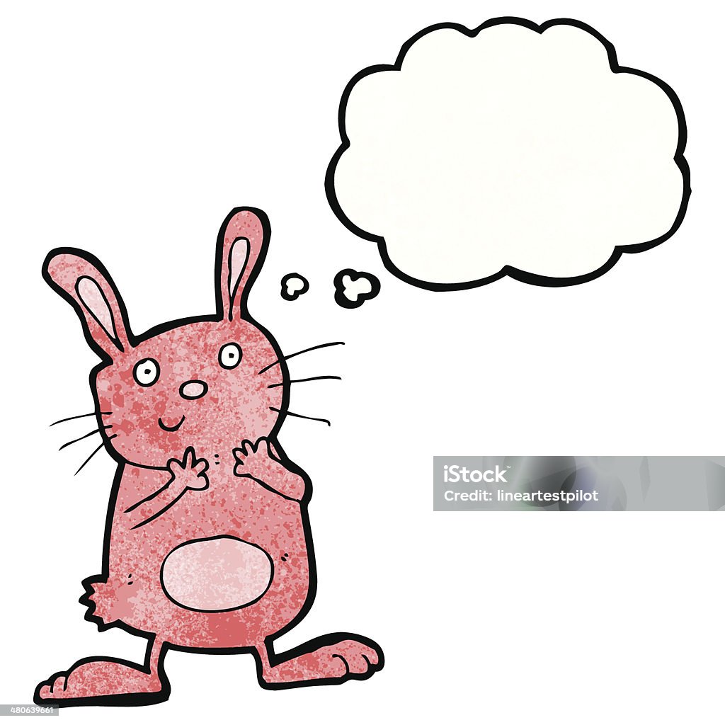 Cute Rabbit Cartoon With Thought Bubble Stock Illustration Download