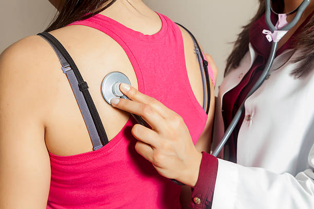 istock Doctor or nurse auscultating patient spine 480640033