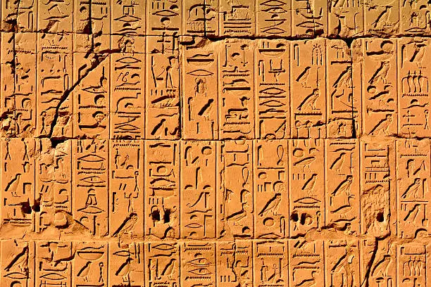 Hieroglyphics from karnak temple, Luxor, Egypt