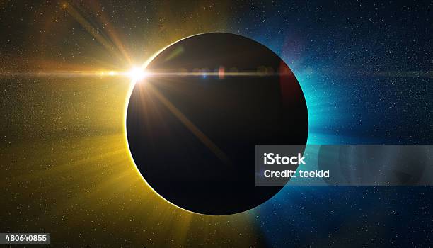 Photo libre de droit de Éclipse Solaire banque d'images et plus d'images libres de droit de Lune - Lune, Surface lunaire, Lumière du soleil