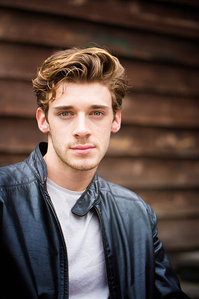 istock Pensive young British student portrait leather jacket 480644388