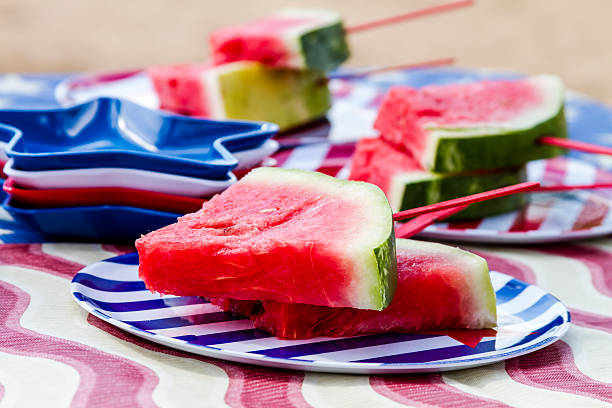 istock Watermelon on a stick at picnic 480646724