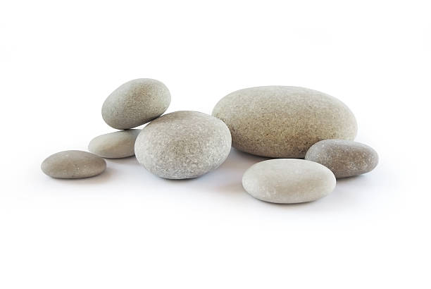 Pebbles Pebbles, isolated on white stone object stock pictures, royalty-free photos & images