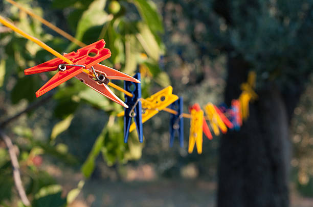 Colorido clothespins - foto de stock