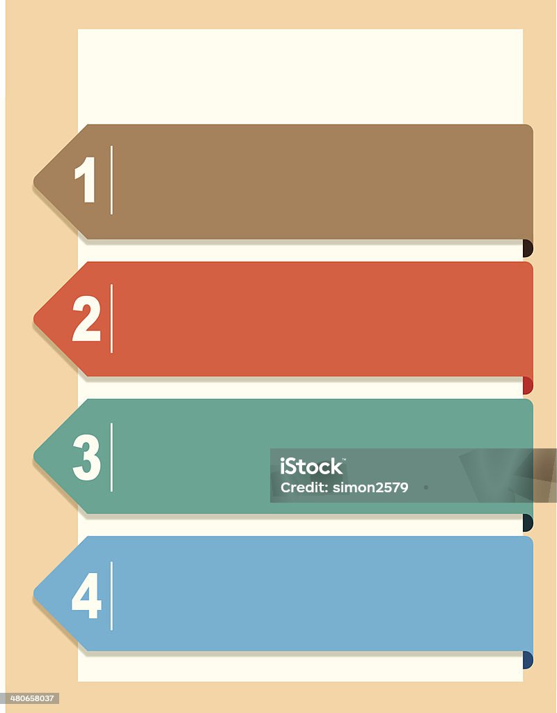 Опция теги с нумерованные элементы - Векторная графика Абстрактный роялти-фри