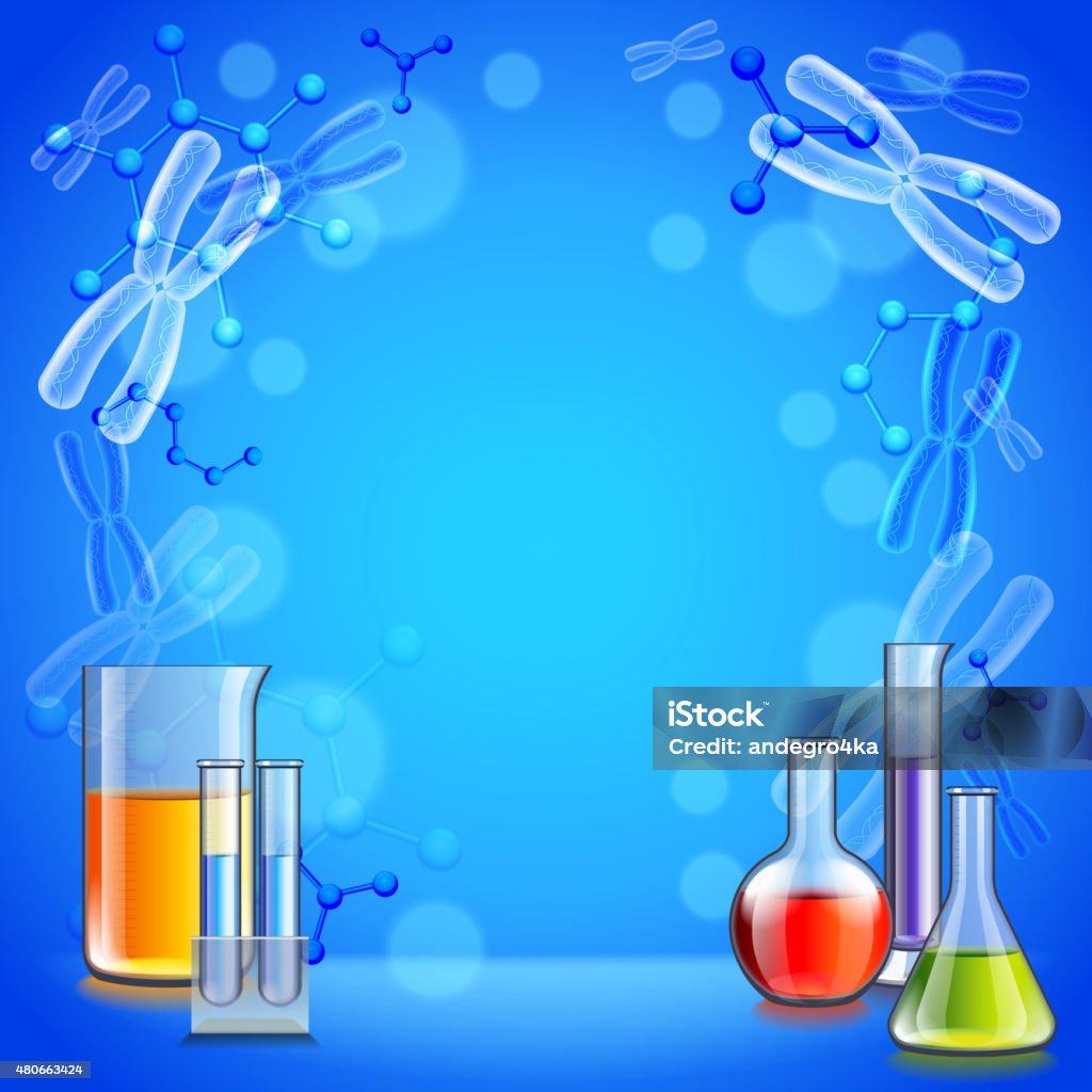 Science Photo Backdrops Science Background With Test Tubes And Flasks Stock Illustration ...