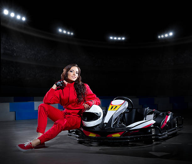 istock Young girl karting racer 480663962