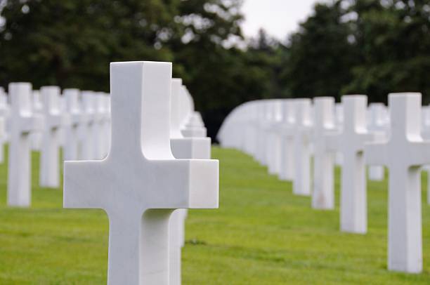 istock Normandy graveyard memorial france 480664855