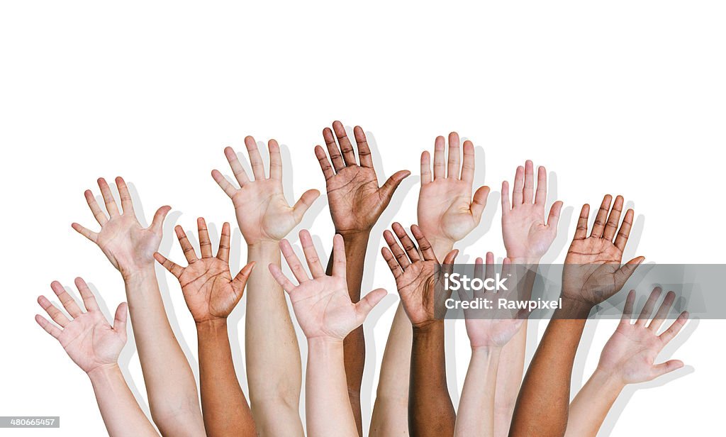Group of World People's Hands - Royalty-free Handen in de lucht Stockfoto