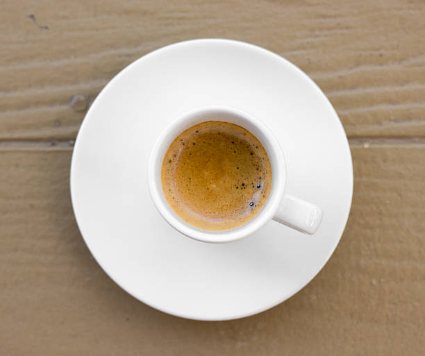 istock Top view of hot coffee cup 480665837