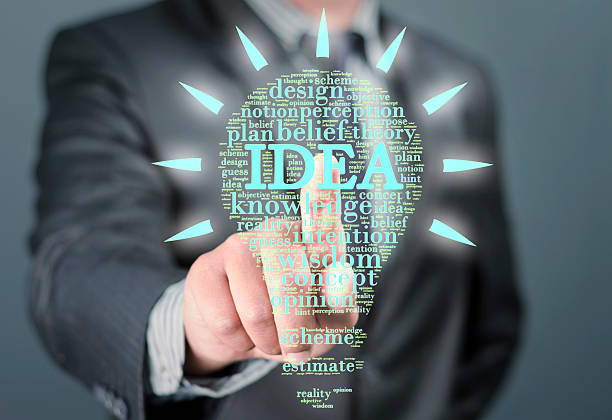 istock Pointing of bulb of Idea 480665996