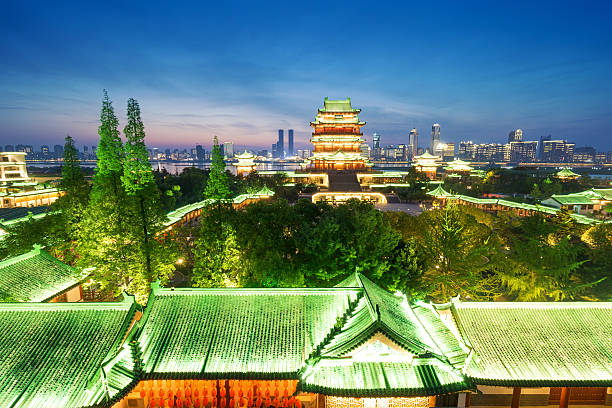 istock nanchang tengwang pavilion at night 480678626